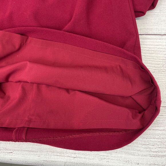 Talbots Burgundy High Neck Knee Length Dress Fully Lined size 8 - Picture 9 of 11